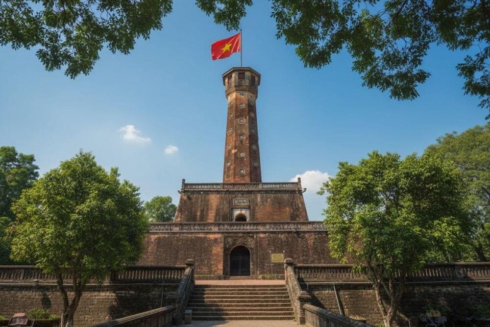 Cột cờ H&agrave; Nội l&agrave; biểu tượng lịch sử của Thủ đ&ocirc;.